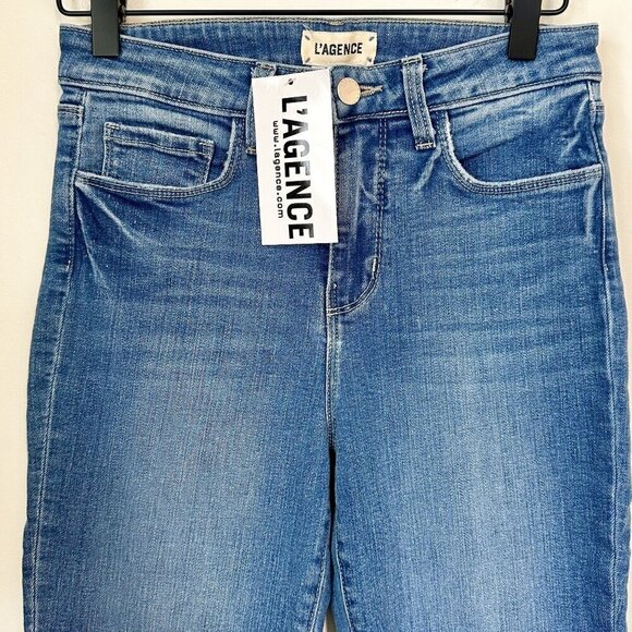 NWT L'AGENCE Marguerite Blanks High Rise Skinny Jean - Size 25 - Picture 5 of 9